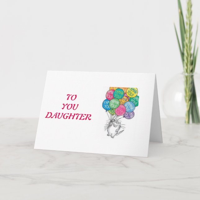 DAUGHTER THANK YOU / YOU ARE THE BEST-BIRTHDAY (Front)