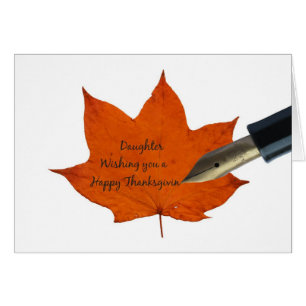 Daughter  thanksgiving maple leaf card