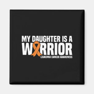 Daughter Warrior Orange Ribbon Leukaemia Cancer Aw Magnet