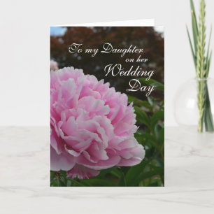 Daughter Wedding Day Peony Card