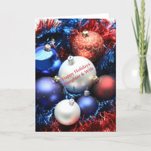 Daughter & wife  christmas ornaments card