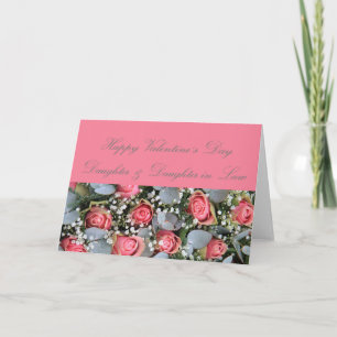 Daughter & Wife  Happy Valentine's Day Roses Holiday Card
