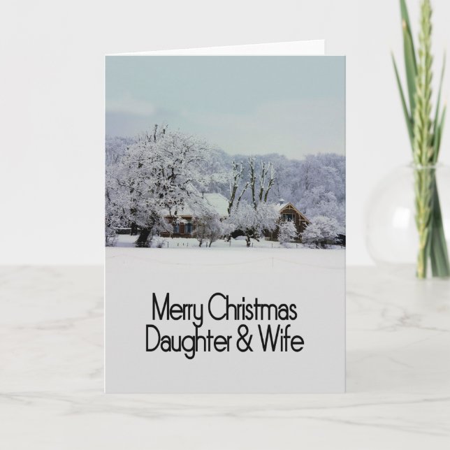 Daughter & Wife Merry Christmas card (Front)