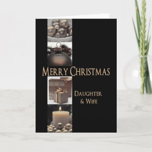 Daughter & Wife Merry Christmas card