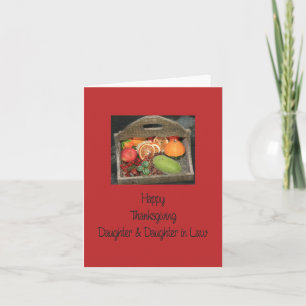 Daughter & Wife  Thanksgiving Card