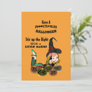 Daughter Witch Spooky Halloween Glow Pumpkins Card