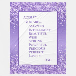 Daughter You Are Amamzing Fleece Blanket