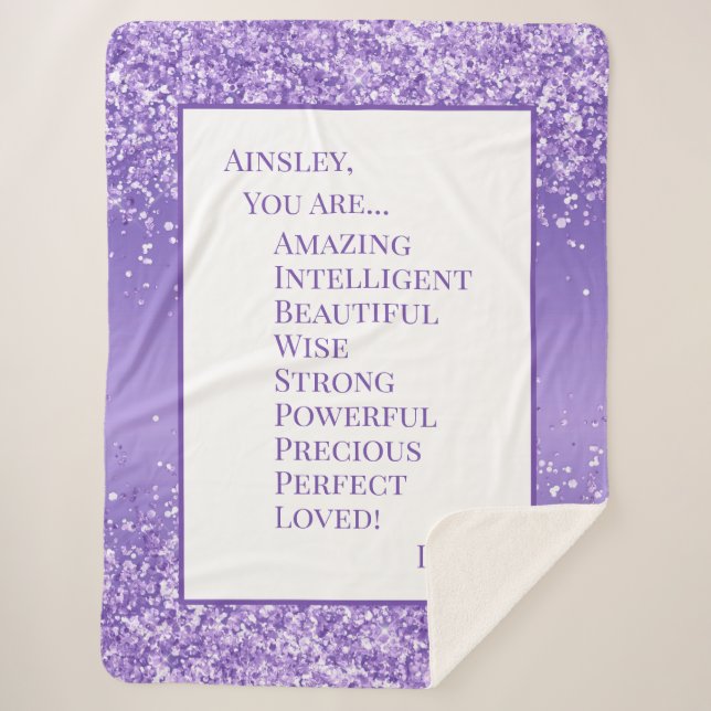 Daughter You Are Amamzing Sherpa Blanket (Front)