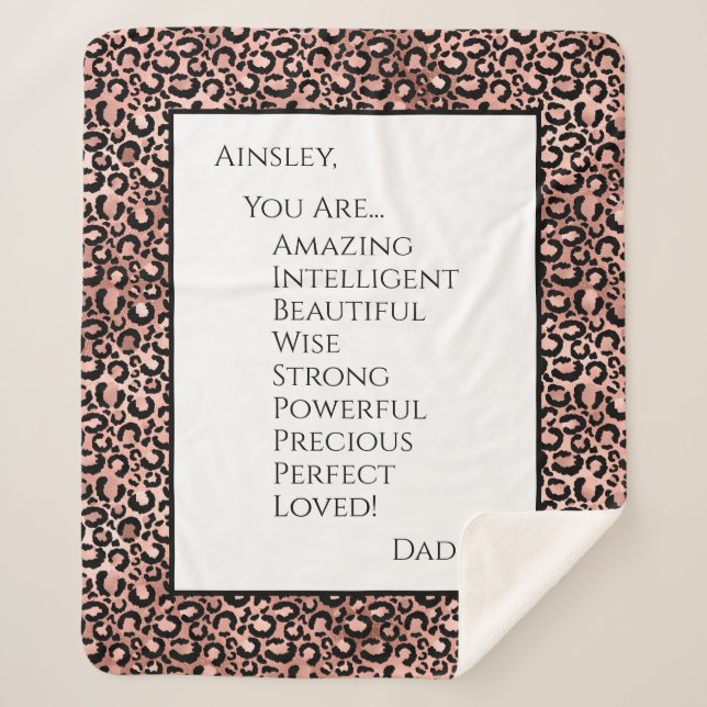 Daughter You Are Amazing Sherpa Blanket (Front)