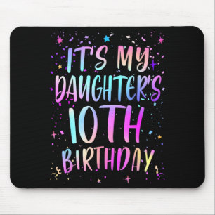 Daughter's 10th birthday colourful happy 10 yearsD Mouse Mat
