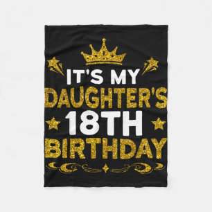Daughter's 18th birthday happy birthday 18 years fleece blanket