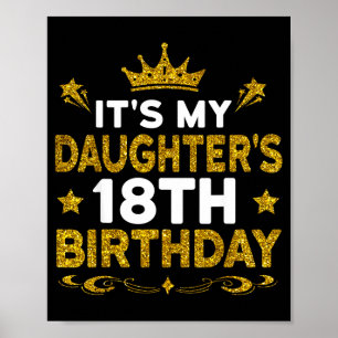 Daughter's 18th birthday happy birthday 18 years poster