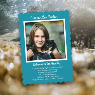 Daughter's Adoption Photo Party Invitation