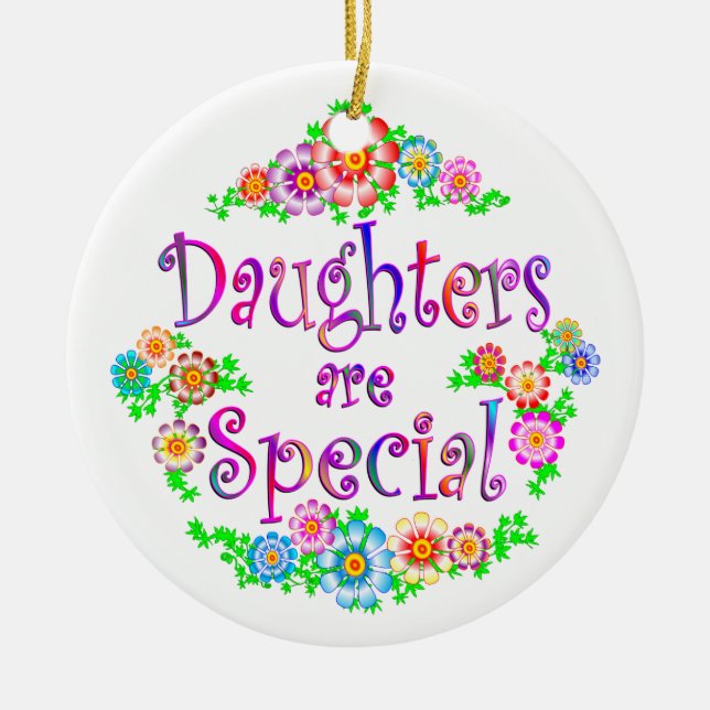 DAUGHTERS are Special Ceramic Tree Decoration (Front)