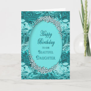 DAUGHTER'S BIRTHDAY  - BLUE ICE - GREETING - CARD