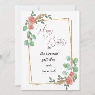 Daughter's Birthday Flat Card