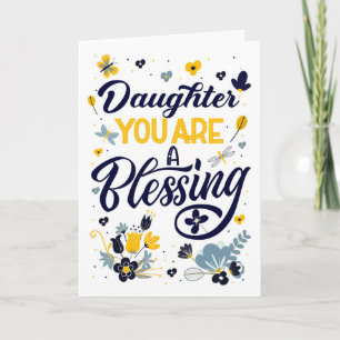 Daughter's Birthday You are a Blessing Botanical Card