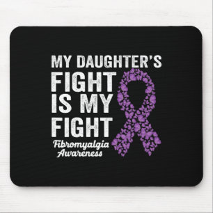 Daughters Fight Is My Fight Purple Fibromyalgia Aw Mouse Mat