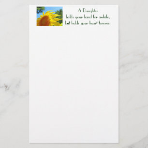 Daughters Hold Your Heart stationery Sunflowers