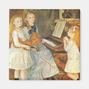 Daughters of Catulle Mendes by Pierre Renoir Magnet