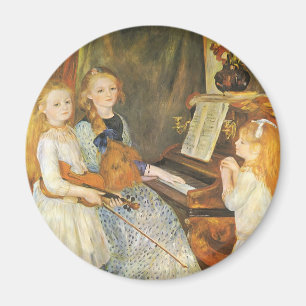Daughters of Catulle Mendes by Pierre Renoir Magnet
