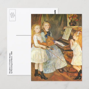 Daughters of Catulle Mendes by Pierre Renoir Postcard