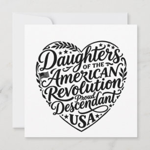 Daughters of the American Revolution heart design  Card
