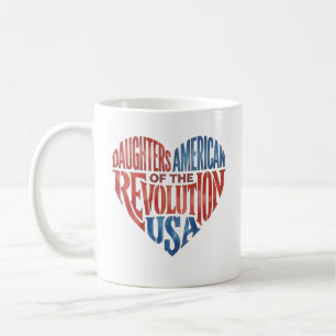 Daughters of the American Revolution USA Heart Coffee Mug