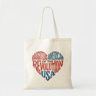 Daughters of the American Revolution USA Heart  Tote Bag