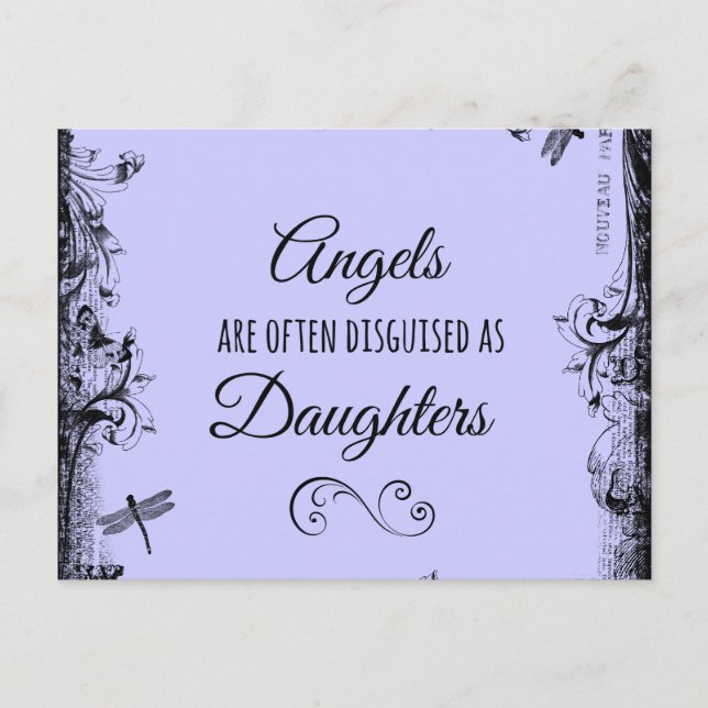 Daughters Quote: Angels are often Postcard (Front)