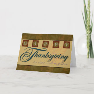 Daughter's Thanksgiving Card with Fall Leaves