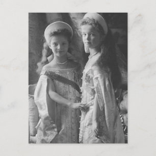 Daughters tsar of Russia, Olga and Tatiana Romanov Postcard