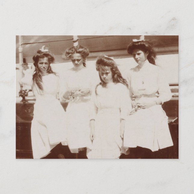 Daughters tsar of Russia - Romanov girls - OTMA Postcard (Front)