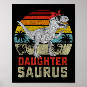 Daughtersaurus Trex Dinosaur Daughter Saurus Famil Poster