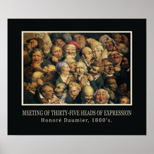 Daumier’s Expressions art poster