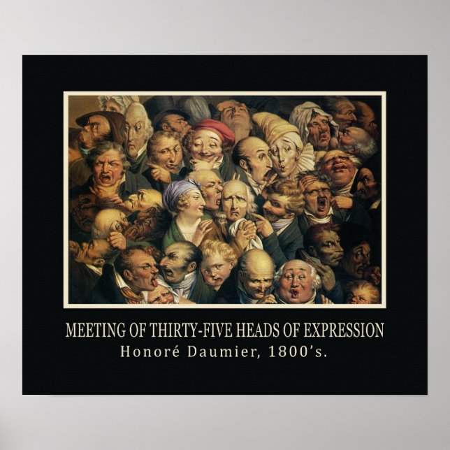 Daumier’s Expressions art poster (Front)