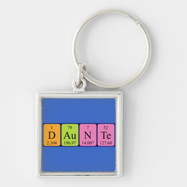 Daunte periodic table name keyring (Front)