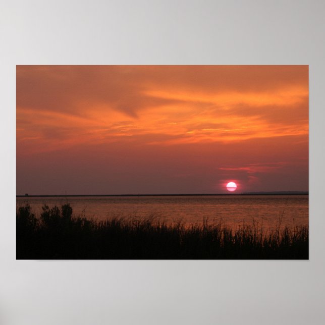 Dauphin Island, AL Sunset Poster (Front)