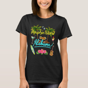 Dauphin Island Alabama Beach Summer Palm Sun Set P T-Shirt