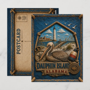 Dauphin Island Alabama Postcard Vintage Travel