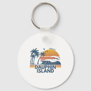 Dauphin Island Beach Alama Men Women Vacation Summ Key Ring