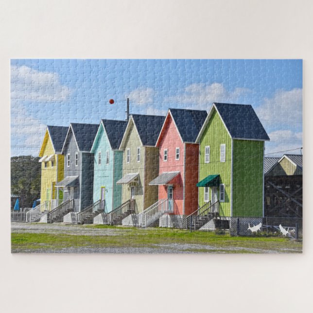 Dauphin Island Houses, Alabama Jigsaw Puzzle (Horizontal)