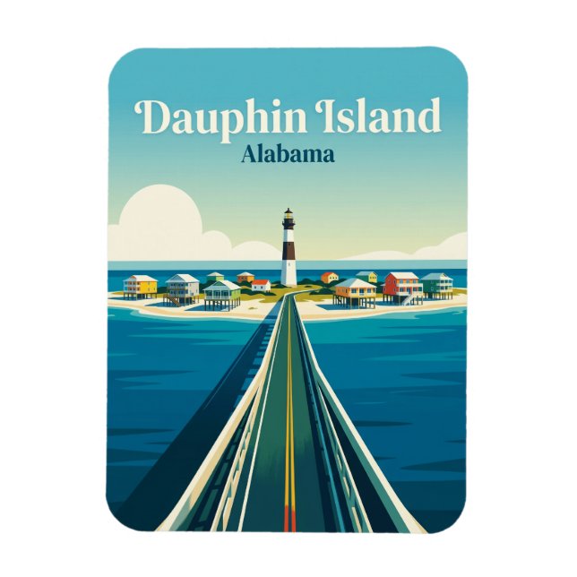 Dauphin Island USA Magnet (Vertical)