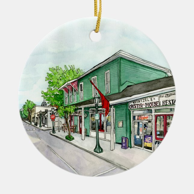 Dauphin Street Mobile, AL Ornament (Front)
