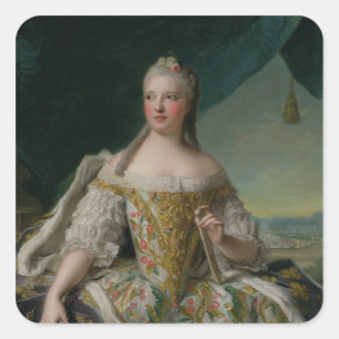 Dauphine Marie-Josephe de Saxe 1751 Square Sticker