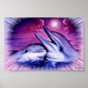 Dauphins á l´huile poster