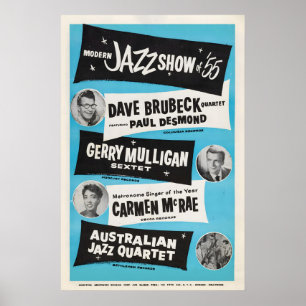 Dave Brubeck - Gerry Mulligan - Carmen McRae - AJQ Poster