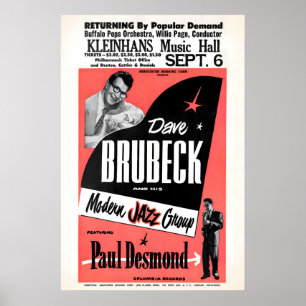 Dave Brubeck - Paul Desmond jazz poster