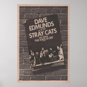 Dave Edmunds & STRAY CATS Poster 1981 original NME