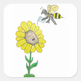 Dave Nation Honey Dripper Square Sticker